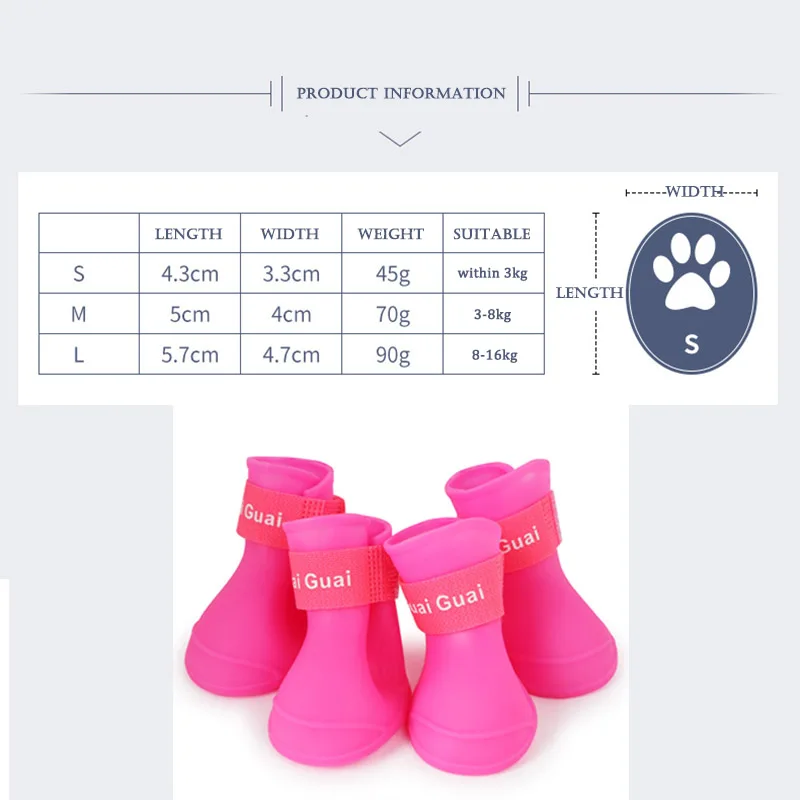 Dog Anti Slip Rain Shoes 5 Dog Anti Slip Rain Shoes 5