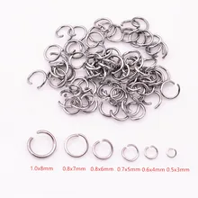 200 шт. 3/4/5/6/7/8/10 мм Нержавеющая сталь Подключение Кольцо Открытое кольцо для изготовления ювелирных изделий DIY аксессуары ювелирные изделия ручной работы