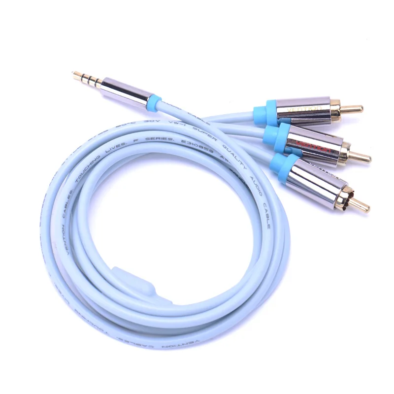 Vention позолоченный 3 5 мм разъем для 3RCA аудио кабель папа RCA Aux домашнего кинотеатра
