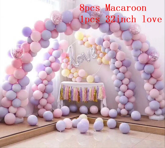 

9pcs Macaroon Balloons Love Balloons Foil Balloon DIY Home Birthday Party Decorations Wedding Party Supplies Wedding Balloon