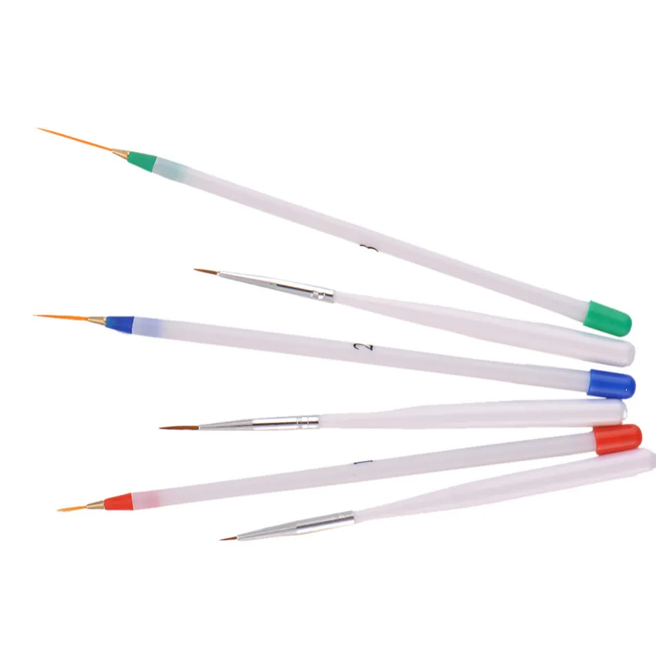 6 pz pacco fai da te unghie artistiche matita pennelli unghie artistiche salon strumento di manicure bellezza del chiodo di colore linea disegno penna