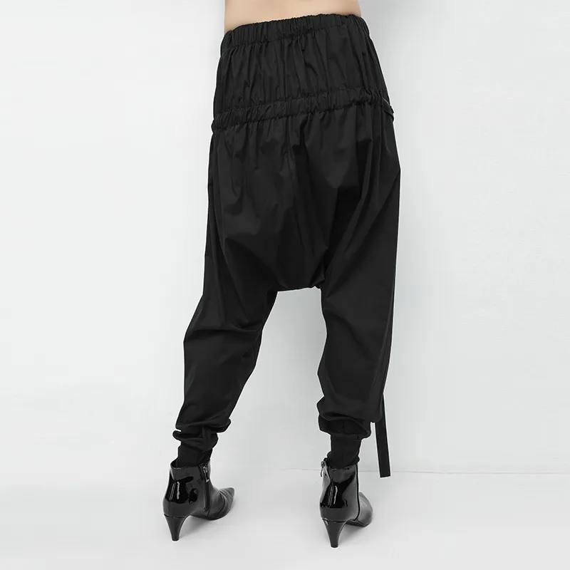 Punk Hop Negro Encaje Harajuku Larga Mujeres Streetwear Harén Nuevo Empalme Gótico Pierna Hip Casual De Pantalones Black Las qPwCxqfp