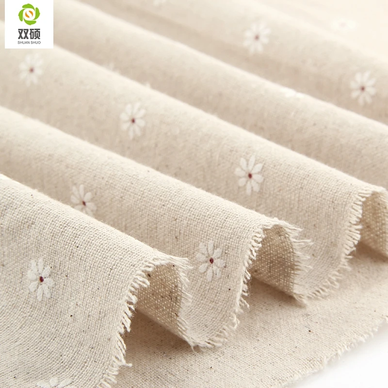 Ширина 155 см ситец ткани zakka маленькие белые цветы ромашки для постельного белья, Шторы, лен ткань155* 50 см M46