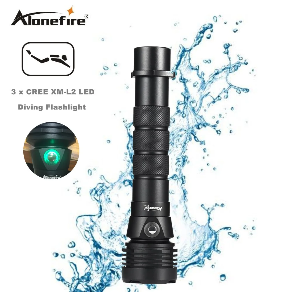  AloneFire DV44 Diving Flashlight Ture Cree XML L2 Led Diving Light Waterproof Torch white 26650 Fla - 32827773173