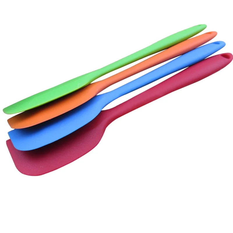  1PCS Silicone Baking Tool Cake Butter Spatula Mixing Batter Scraper Color Random MU