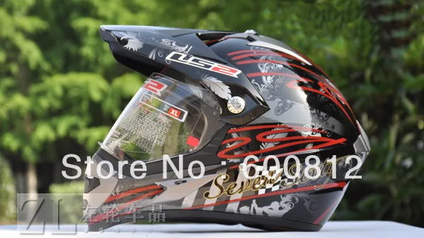 

ECE  certification LS2 OFF Road  Motorcycle helmet  Ls2 MX433 ABS Motoross Motorbike helmets  with Red and black dream L XL XXL