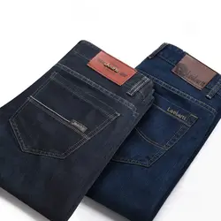 2018 новые джинсы мужские осенние и зимние модели прямые свободные большие размеры Повседневная Корейская версия самовыращивания стрейч pl
