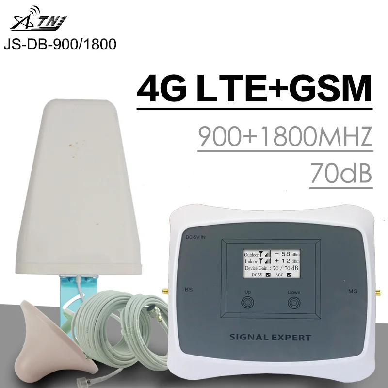 Усилитель сигнала ATNJ GSM 900 DCS / LTE 1800 увеличить 2 г смартфон 4G двухдиапазонный