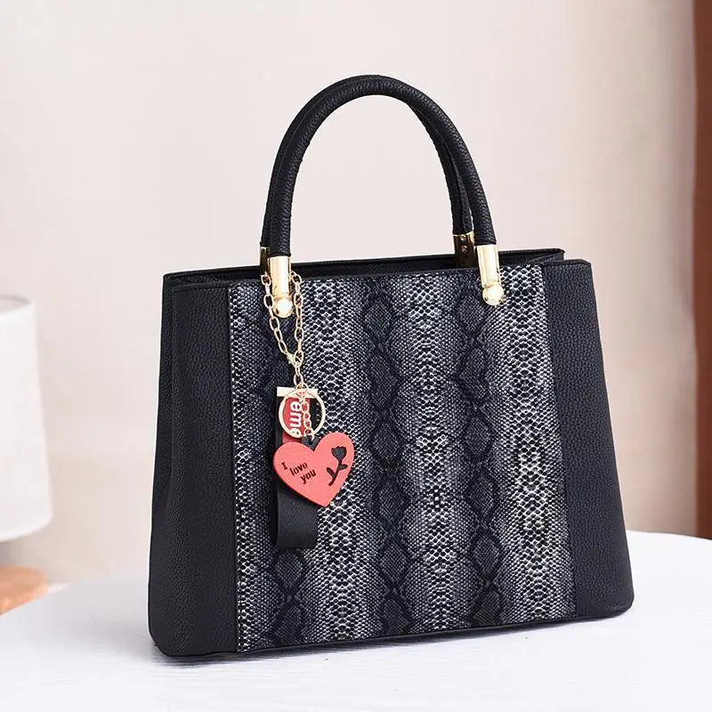 

2019 New Fashion Leather Women Bag Luxury Patchwork Serpentine Shoulder Bags Designer Handbags High Quality Ladies Satchels Bags