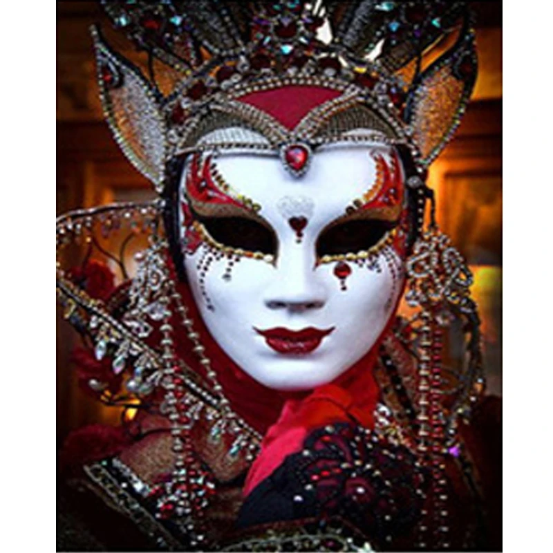 

5D DIY Square/Round Diamond Painting Beautiful mask Cross Stitch Diamond Embroidery Needlework home Decoration J0029