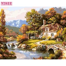 Diy картина по номерам Акриловая краска, DIY хобби дома, сельский ландшафт салона, diy Рисование на холсте по номерам