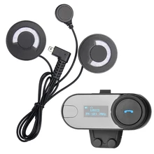 FreedConn TCOM-SC переговорные Bluetooth мотоциклетный шлем гарнитура ЖК-дисплей Экран Шлемы-гарнитуры с fm-радио + мягкие наушники
