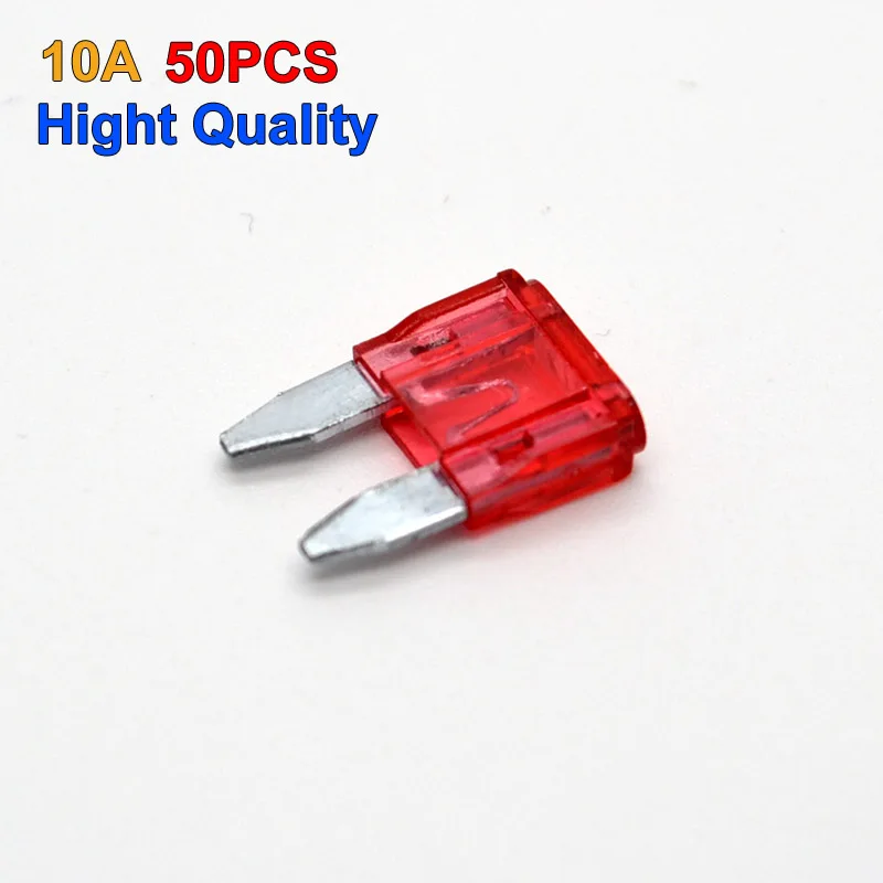 50pcs Small Type Auto Car SUV's Truck 10A Fuse Blade car fuse kit blade fuses car fuses