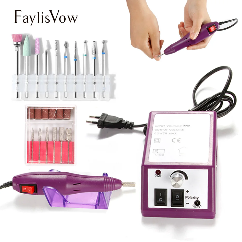 

Electric Nail Drill Manicure Machine 10pcs Milling Cutters Nail Drill Bits Set Pedicure Nail File Tools Pedicure Cutters