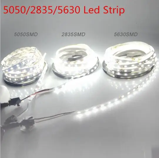 DC 12V RGB font b Led b font Strip 5050 5630 2835 SMD Non Waterproof 5M