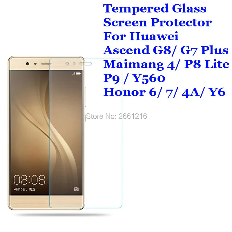 Для Huawei Ascend G8 G7 Plus Maimang 4 P8 Lite P9 Y560 / Honor 6 7 4A Y6 закаленное стекло 9H 2.5D Премиум Защитная
