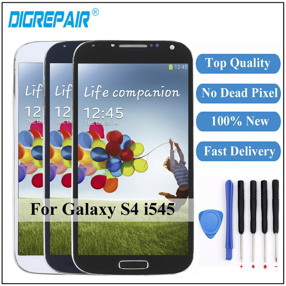 

For SAMSUNG S4 LCD Display Touch Screen Digitizer With Frame Assembly for SAMSUNG S4 i545 LCD Screen