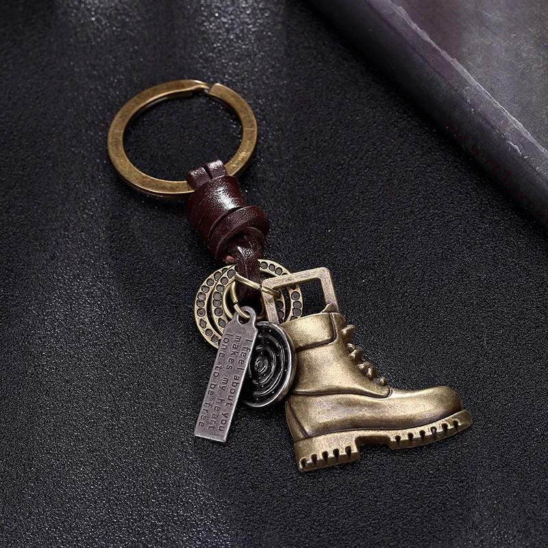 

Multiple Leather Keychain Keyring Boot Pendant Suspension Key Chain Charms for Keys Car Keys Accessories Keychain on a Bag
