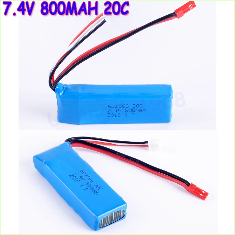 

2pcs/lot RC Lipo Battery 7.4V 800mAh 20C Battery for RC Quadcopter RC Car Airplane Helicopter Aircraft