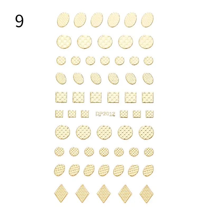 1 шт. Золотой Серебряный ноготь художественная Наклейка 3D металлическая полоса Ленточные линии клейкие переводные наклейки ногтевая декоративная наклейка DIY маникюрные советы - Цвет: GH09