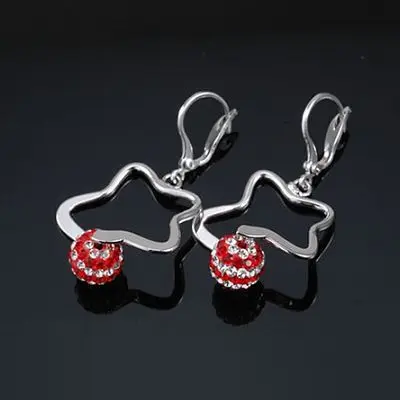 

Aliexpress Sale Star White Gold Color Rhinestone Brinco Drop Earrings For Women Earings Fashion 2017 Free Shipping 18EW-27