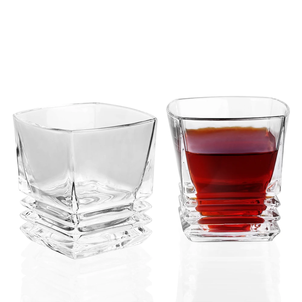 1Pcs Square Whisky Glass 100 Lead free crystal 300ML Liqueur Cup For