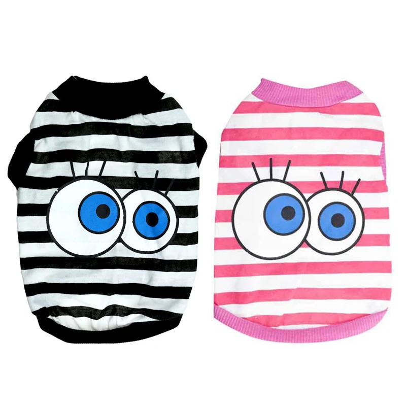 

Big Eye Pet Dog Clothes Spring T-shirt Soft Dogs Clothes Pet Cat Clothing Cotton Shirt Casual Coats For Small Pets Chihuahua