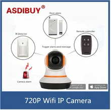 Seguridad para el hogar Sistema de Cámara IP Inalámbrica Wifi 720 p HD IP con 433 mhz de alarma sos motion puerta sensores app controlar por teléfono inteligente