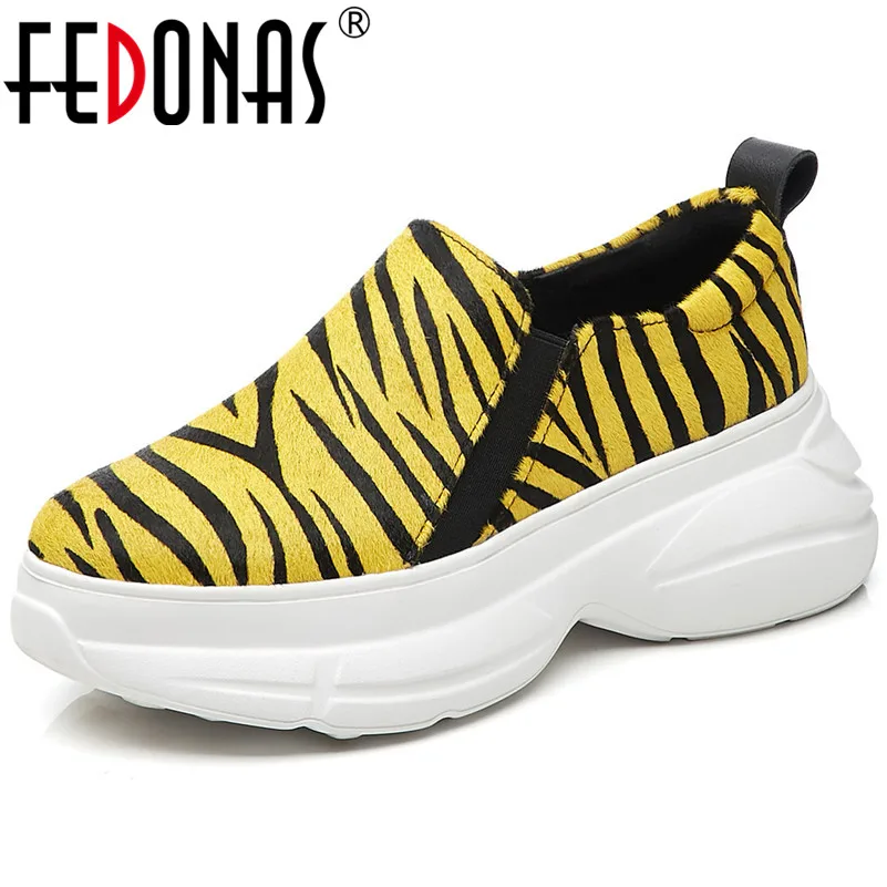 

FEDONAS New Arrival Women Flats Platforms Slip On Casual Shoes Woman Horsehair Spring Autumn Flats Shoes High Quality Flats