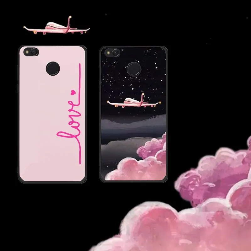 Pink Airplane Case For Xiaomi Redmi 4A 4X 5A Note 4 mi A1 Universe Rabbit White Bear |