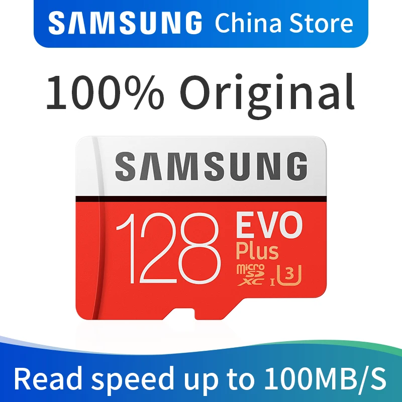 Карта памяти SAMSUNG EVO PLUS 128 ГБ micro SD SDHC SDXC класс 10 U3 4K TF карты Trans Flash microSD | Компьютеры и