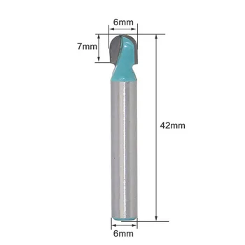

5 Pcs 0.24″ Shank Router Bit Ball Round Nose Wood Milling Cutting Cabinet Frame