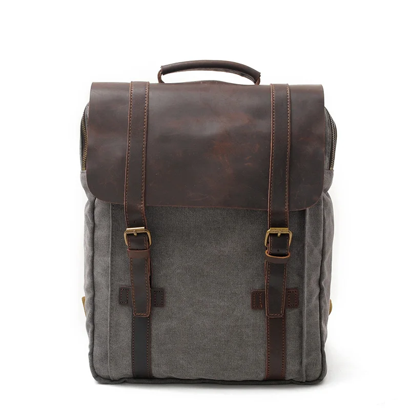 

Retro Men's Canvas Shoulder Bag Leisure Men's Bag Large Capacity Travel Bag Computer Backpack Shoulders