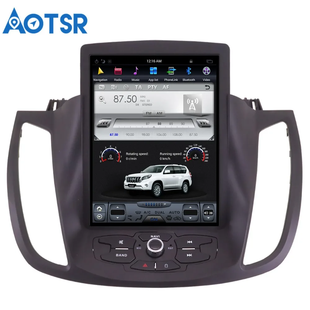 Perfect Android 7.1 Tesla style Car No DVD Player GPS Navigation For Ford Kuga 2013-2017 Auto navi stereo headunit multimedia recoder 3