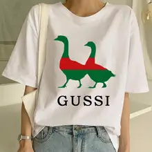 2019 Nieuwe Vogue Stijl Grappige Leuke Twee Gans Ga Ga Ga Gussi Summer T-shirt O-hals Harajuku Vrouwen Skateboard Straat t-shirt 2019 Nieuwe Vogue Stijl Grappige Leuke Twee Gans Ga Ga Ga Gussi Summer T-shirt O-hals Harajuku Vrouwen Skateboard Straat t-shirt