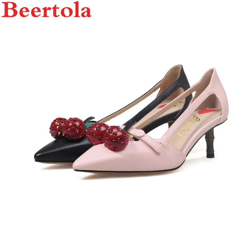 Bombas Pic Mujer Extraño Feminino Estilete Boda As Pic De as Cereza Estilo Dedo Zapatos Decoración Beertola Sapato 6v4wAqx