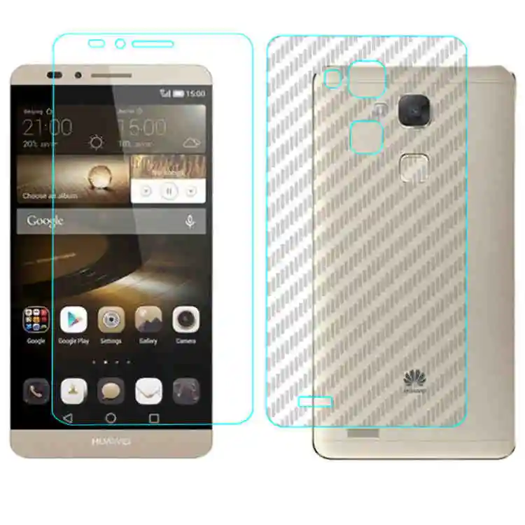 Мягкая задняя пленка + Закаленное стекло протектор экрана для Huawei Ascend Mate 7 8 9 Pro 20 10