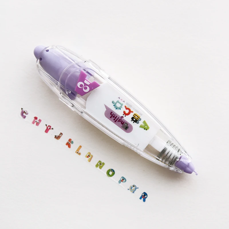 Cartoon Floral Sticker Tape Pen: Fun Kids Stationery Cartoon Floral Sticker Tape Pen: Fun Kids Stationery