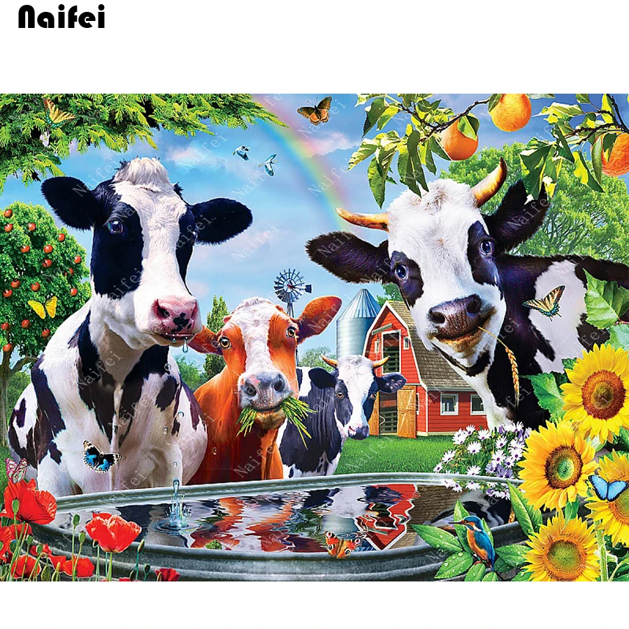 

Full,Diamond Embroidery,Animal,Cow,farm,5D,Diamond Painting,Cross Stitch,3D,Diamond Mosaic,Needlework,Crafts,Christmas,Gift A61