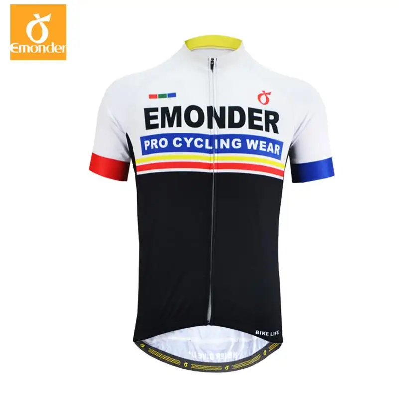 EMONDER 2019 جديد الدراجات الرجال قصيرة الأكمام جيرسي برو فريق الدراجة دراجة جيرسي الجافة شبكة في الهواء الطلق الرياضة الإنحدار الفانيلة