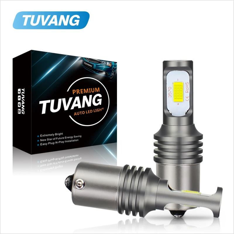 

2x BA15S P21W S25 1156 LED Light Turn Signal Bulb Canbus 6000K Car Tail Auto Reverse Backup Stop Lights White Golden