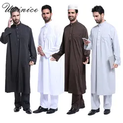 Большой Размеры полиэстер человека Халаты мусульманских Костюмы Для мужчин взрослых исламский кафтан модная одежда Турции Абаи Для