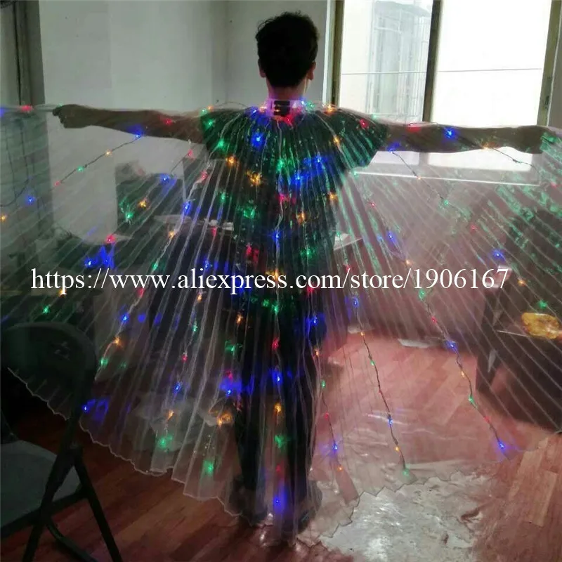 Stafe Performance Prop Women Dancewear Girls DJ LED Wings Light Up Wings Belly Dance Wing Costume03
