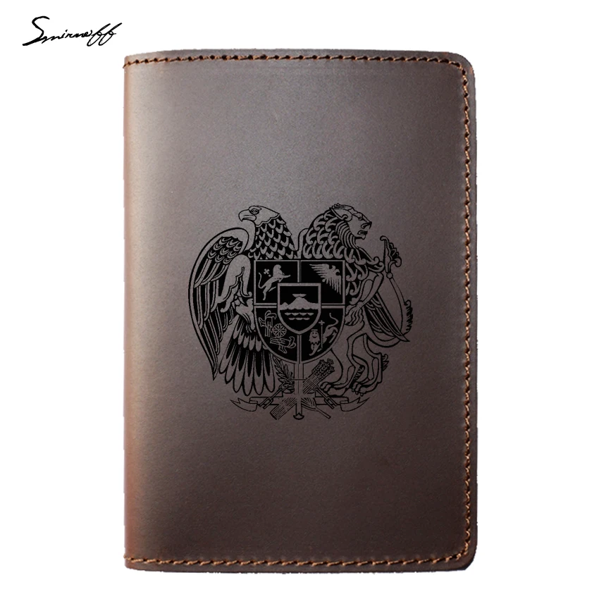 Travel Accessories Republic of Armenia Genuine Leather Passport Cover