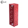 Coswall Mounting Box Internal Cassette 186mm*67.5mm*50mm For 197mm*72mm Standard Switch and Socket Red Color ► Photo 3/5