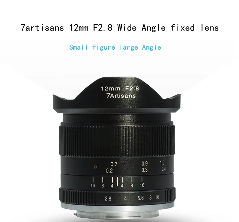 7 ремесленников 12 мм F2.8 широкоугольный объектив камеры ручной фокус объектив для sony Canon Fuji M4/3 крепление беззеркальная камера s APS-C