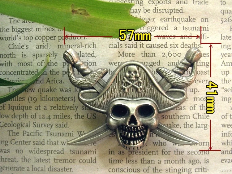 Пиратский череп значок брошь на память грудь металлическая медаль панк-Кепка значок для ковбойская куртка шляпа и сумка украшения