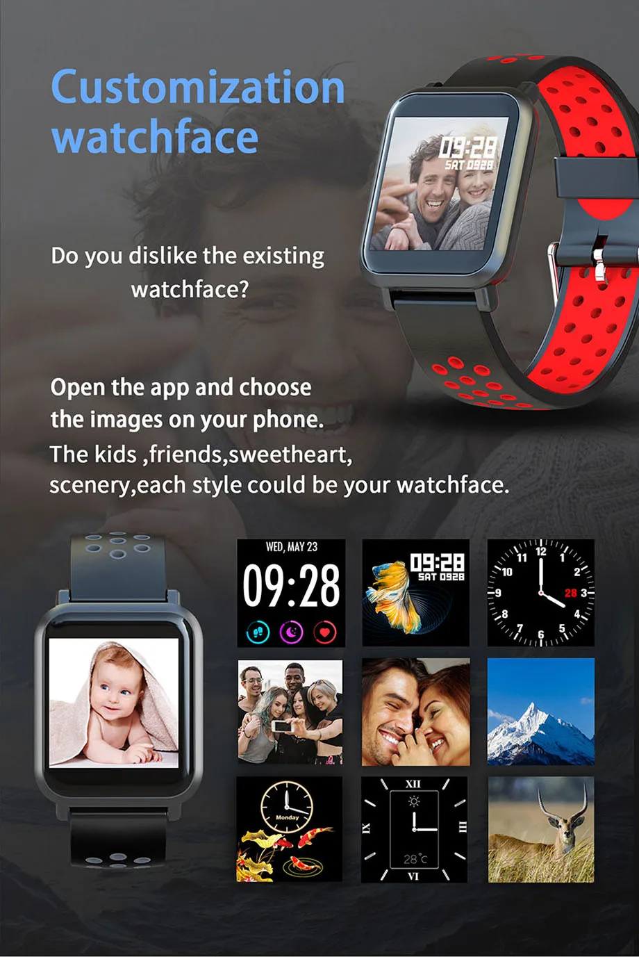 COLMI Smart Watch Men Tempered glass Fitness Tracker Blood pressure IP68 Waterproof Activity Tracker Women Smartwatch 7