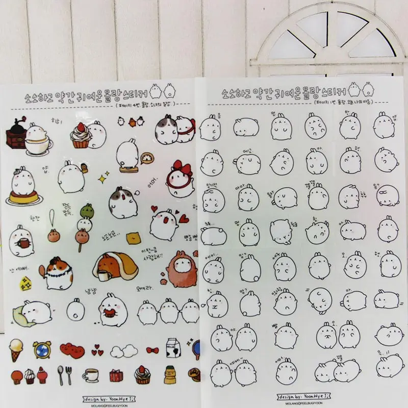 6 листов/упаковка наклейки из ПВХ|6 sheets|kawaii pvc stickerstickers school |