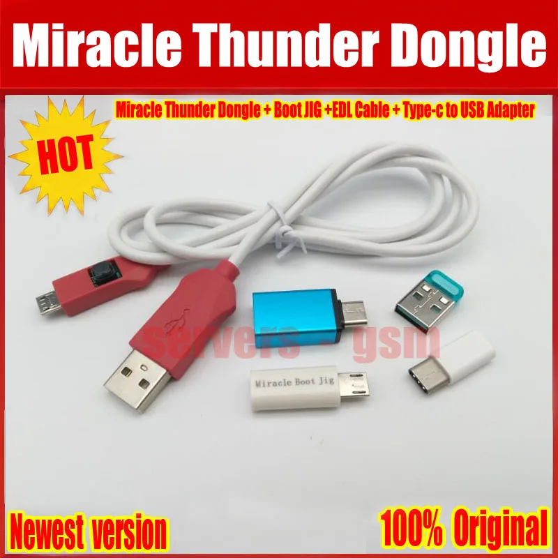 2020 новейший оригинальный Miracle Thunder Dongle + Boot JIG кабель EDL Type c к USB адаптеру|Детали